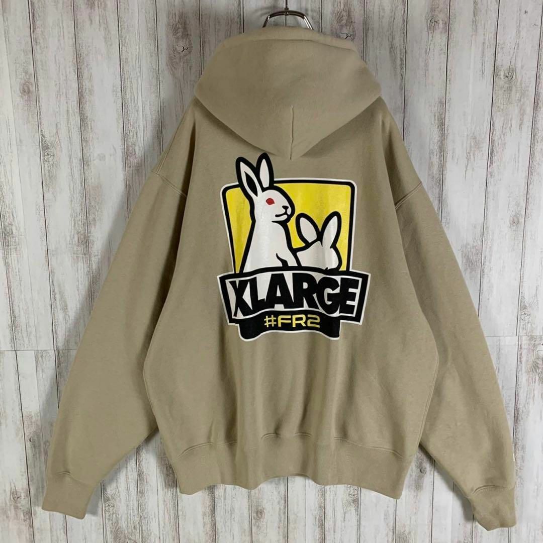 最高デザイン】FR2 XLARGE コラボ XL バックプリント パーカー