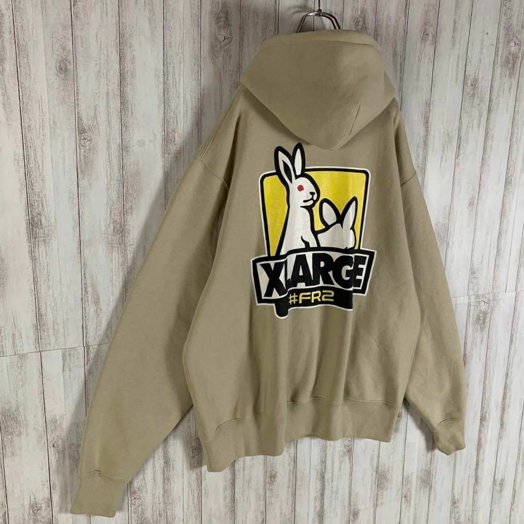 【最高デザイン】FR2 XLARGE コラボ XL バックプリント パーカー