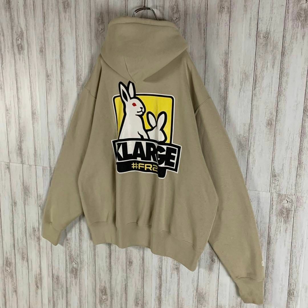 【最高デザイン】FR2 XLARGE コラボ XL バックプリント パーカー