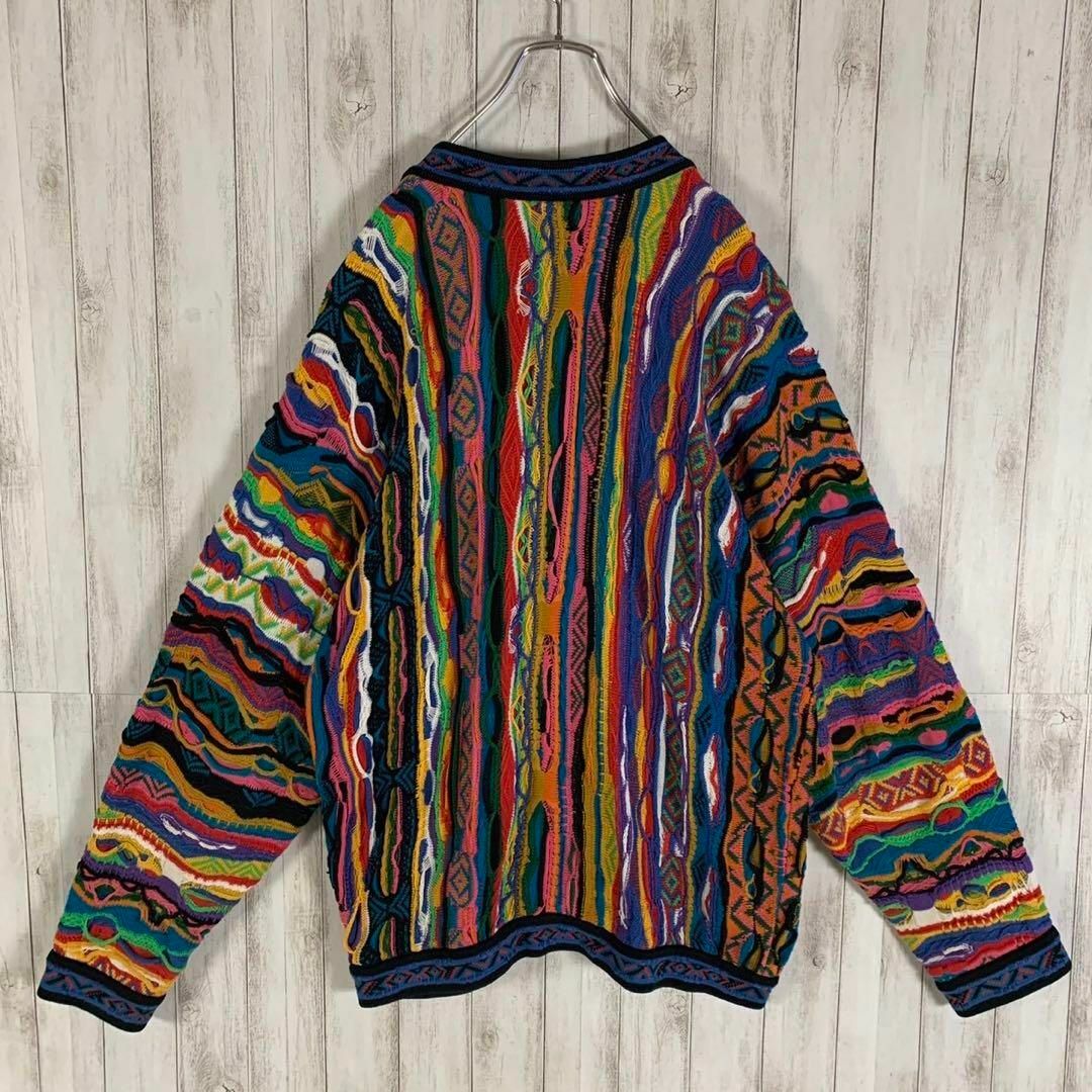 【幻の1点モノ】coogi クージー 立体 編込み 3Dカーディガン 即完売