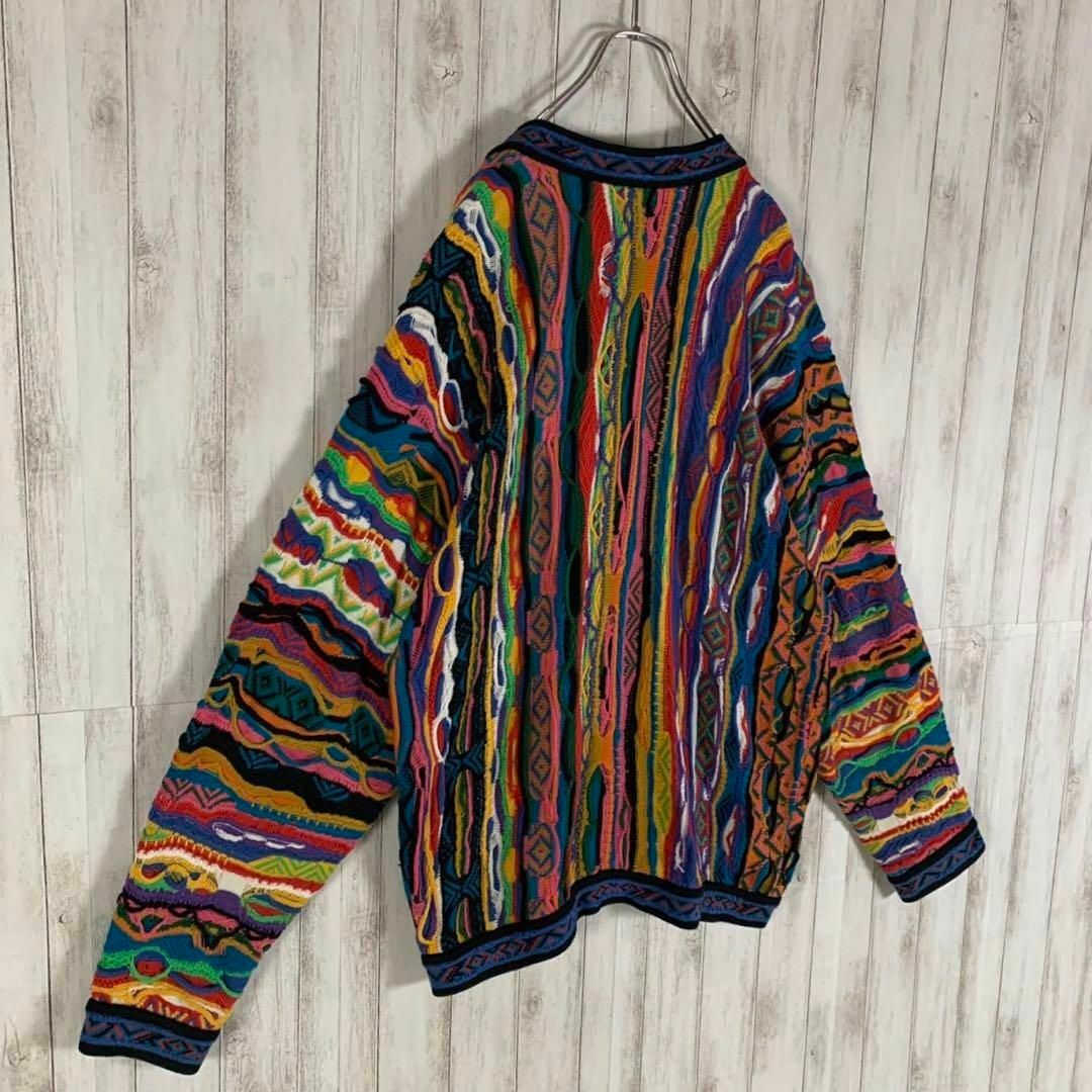 【幻の1点モノ】coogi クージー 立体 編込み 3Dカーディガン 即完売