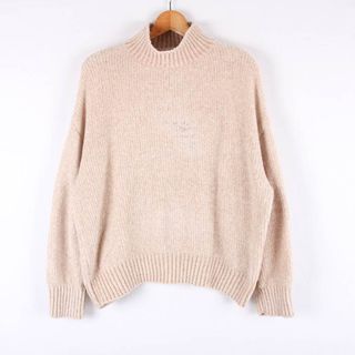 アーバンリサーチ(URBAN RESEARCH)のアーバンリサーチ ITEMS ニット 長袖 モックネック ドロップショルダー 無地 トップス レディース Freeサイズ ベージュ URBAN RESEARCH(ニット/セーター)