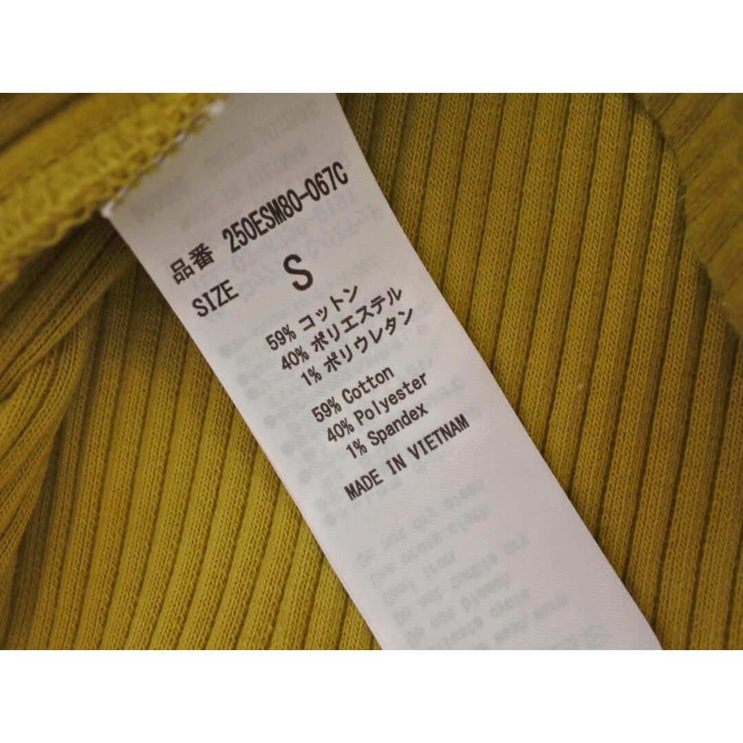 moussy(マウジー)のアズールバイマウジー リブ カットソー sizeS/マスタード ◇■ レディース レディースのトップス(カットソー(長袖/七分))の商品写真