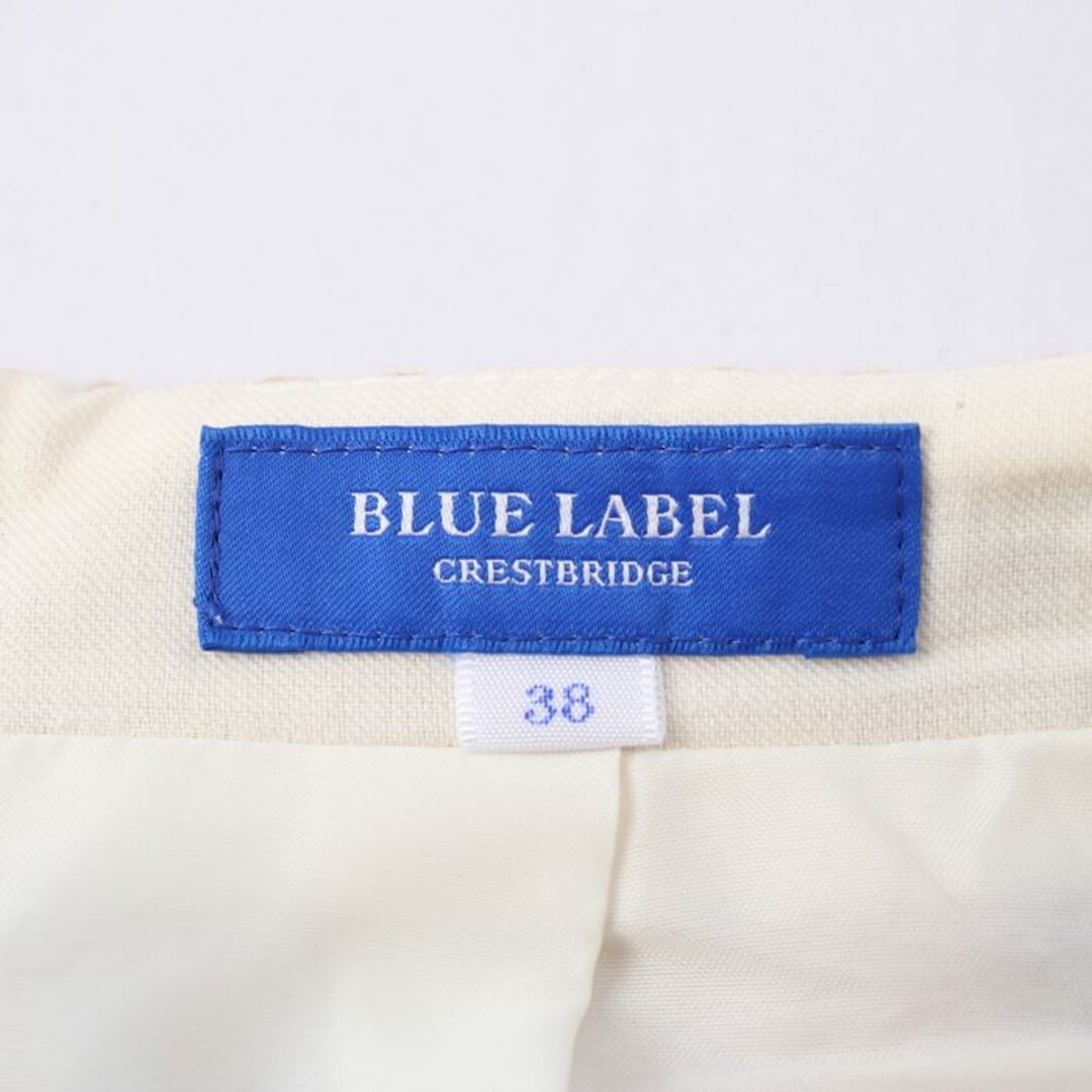 ブルーレーベル クレストブリッジ スカート CBチェック ツイード フレア ウール混 ボトムス レディース 38サイズ ベージュ BLUE LABEL レディースのスカート(その他)の商品写真