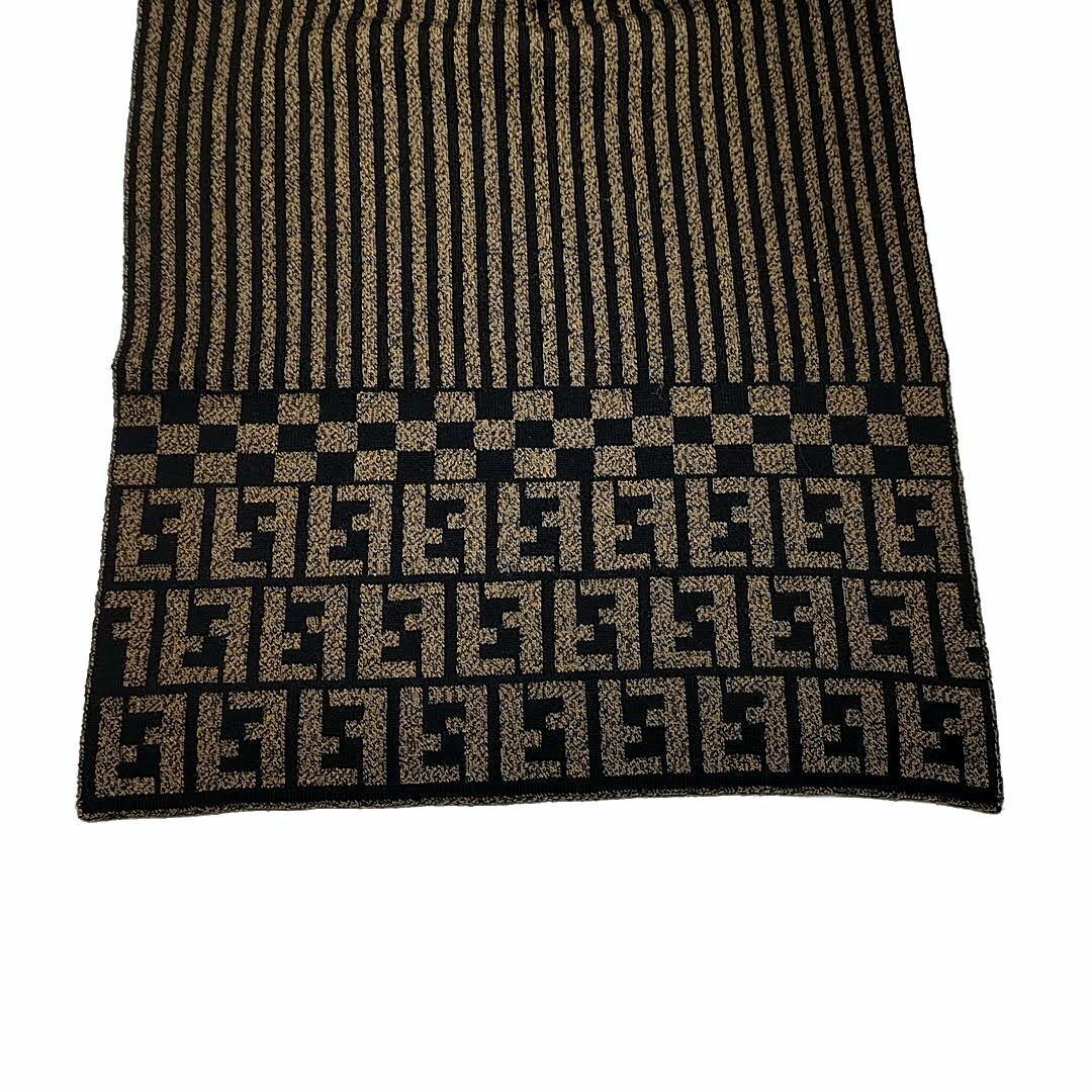 美品 フェンディ FENDI マフラー ズッカ柄 03-23080703-