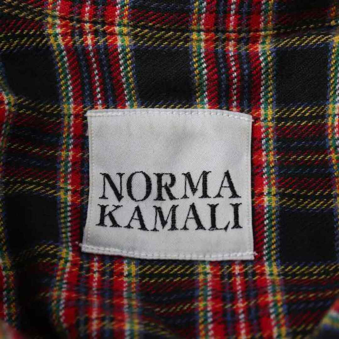 ノーマカマリ シャツワンピース 長袖 ロング丈 フレア チェック コットン100％ レディース 9サイズ マルチカラー Norma Kamali レディースのワンピース(その他)の商品写真