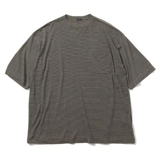 コモリ(COMOLI)の23SS COMOLI サマーウール天竺 Tシャツ 2 ボーダー(Tシャツ/カットソー(半袖/袖なし))