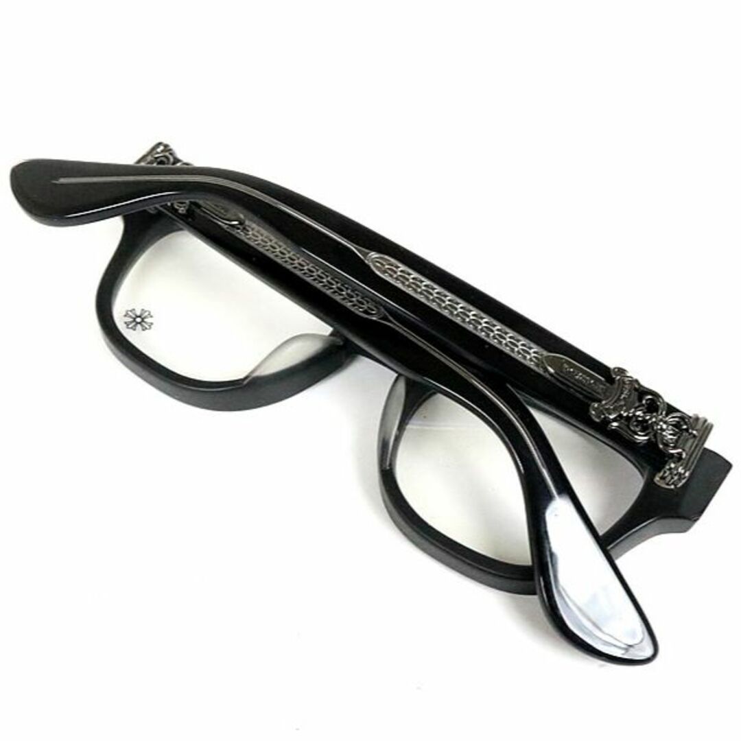 CHROME HEARTS クロムハーツ サングラス メガネ ウェリントン型 VAGILANTE ブラック 54□19-149 良品  56904