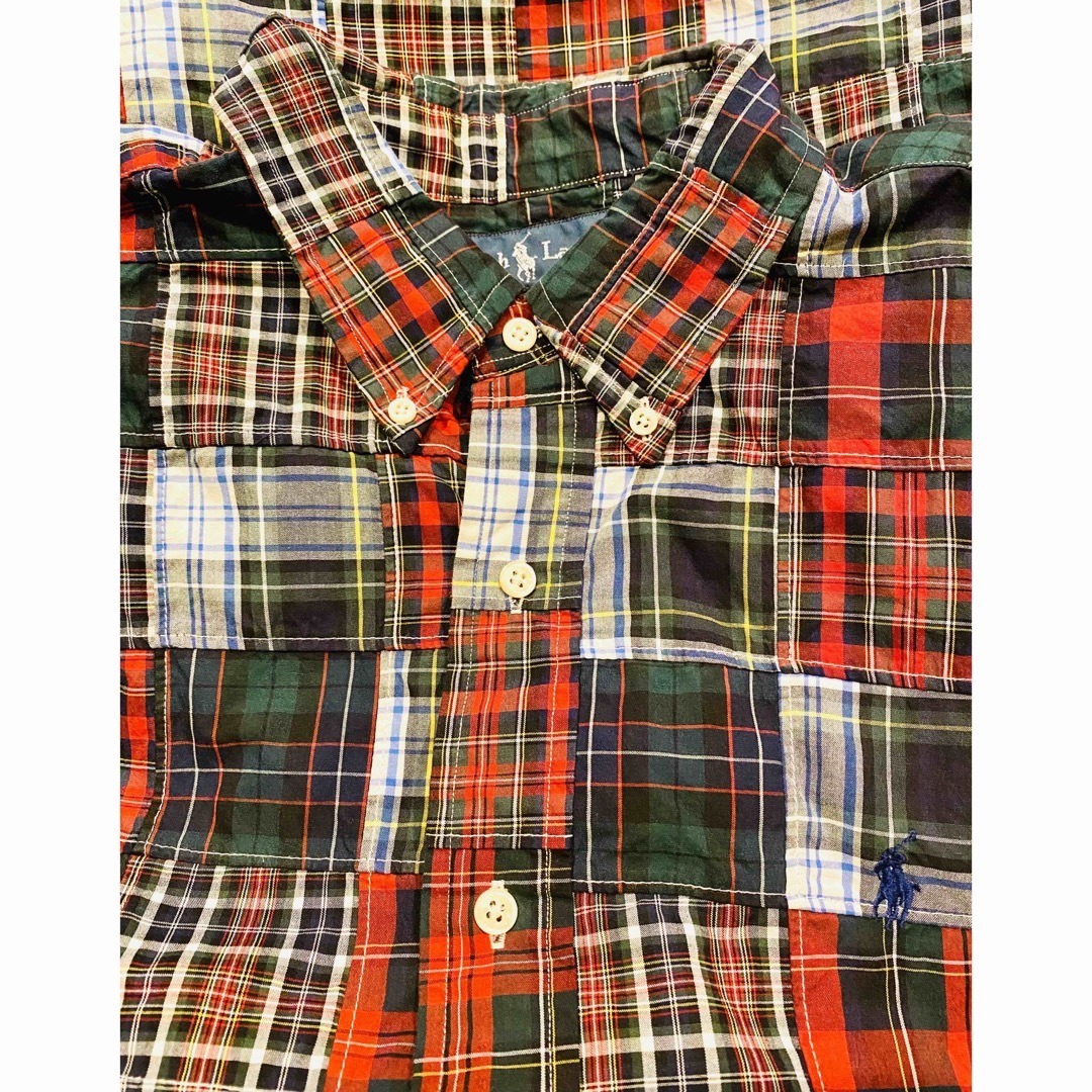 【入手困難】RALPH LAUREN BDシャツ L パッチワーク チェック柄