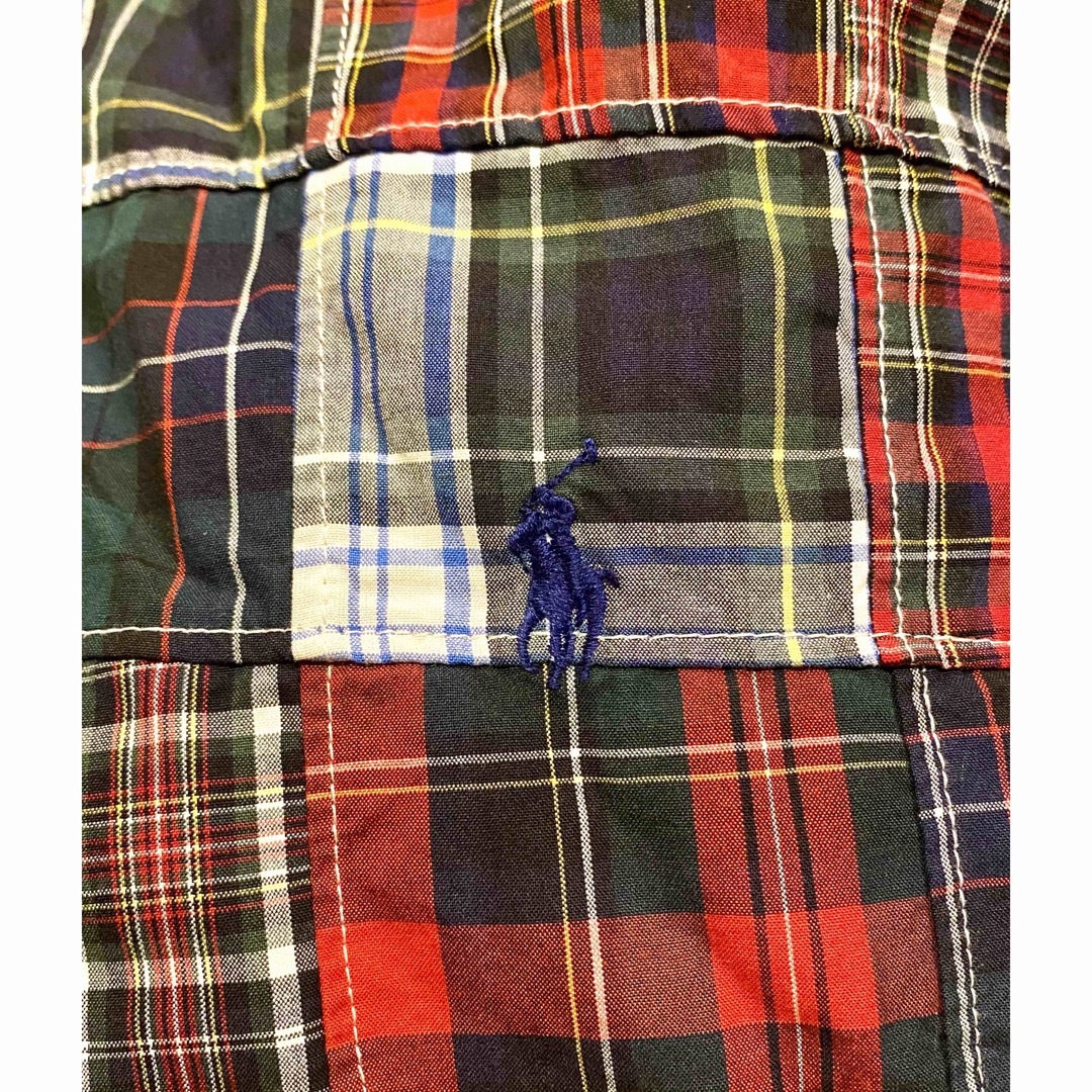 【入手困難】RALPH LAUREN BDシャツ L パッチワーク チェック柄