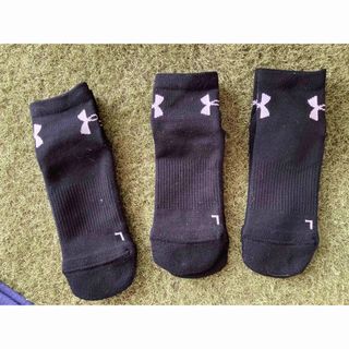 アンダーアーマー(UNDER ARMOUR)のunder armor バッソク　23〜25センチ　黒　3足セット(その他)