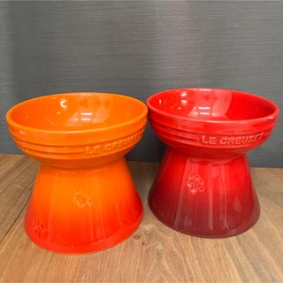 ルクルーゼ(LE CREUSET)のル・クルーゼ(Le Creuset) ペットボウル ハイスタンド2点セット(犬)