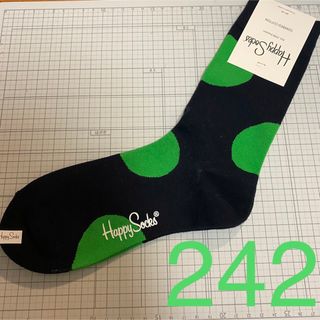 ハッピーソックス(Happy Socks)の新品未使用品 ハッピーソックス 靴下 ドット 緑(ソックス)