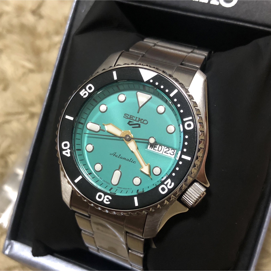 SEIKO(セイコー)のSBSA229 SEIKO セイコー5 スポーツ 自動巻 ターコイズブルー メンズの時計(腕時計(アナログ))の商品写真