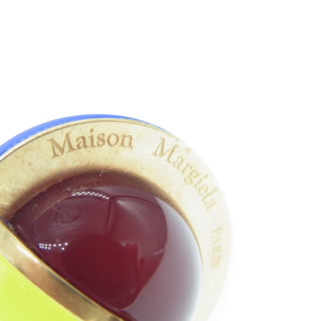 MM6(エムエムシックス)のMAISON MARGIELA メゾンマルジェラ リング 21SS SM4UQ0013 ボール モチーフ リング 指輪  ゴールド系 ブルー系 マルチカラー系 13号【極上美品】【中古】 メンズのアクセサリー(リング(指輪))の商品写真