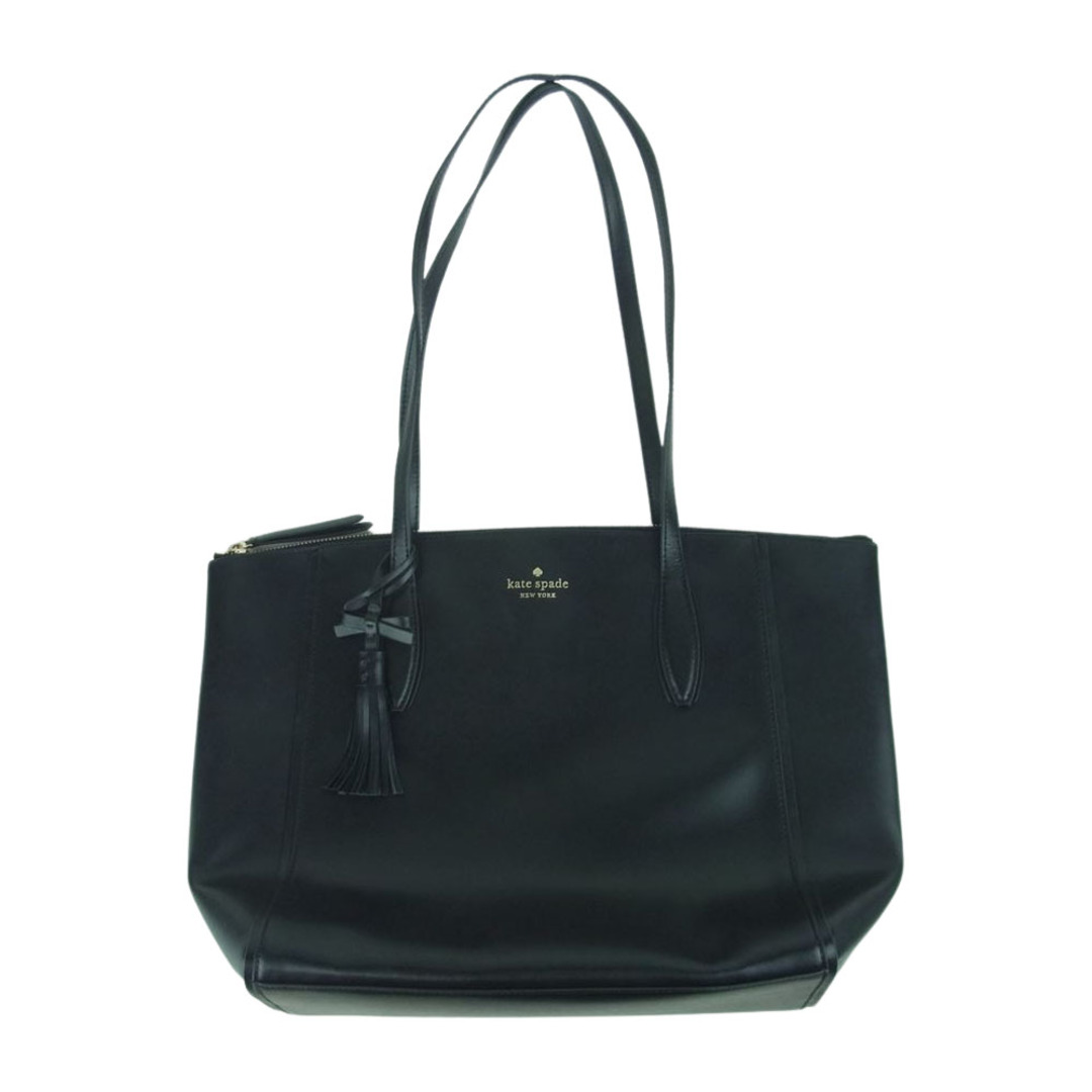 Kate Spade ケイトスペード ロゴ レザー フリンジチャーム付き トート