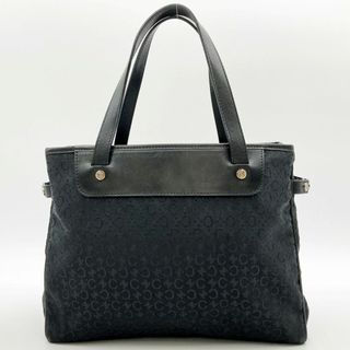 セリーヌ(celine)のCELINE セリーヌ トートバッグ ハンドバッグ Cマカダム ブラック 黒 ナイロン×レザー レディース ファッション CE00/22 USED 中古(トートバッグ)