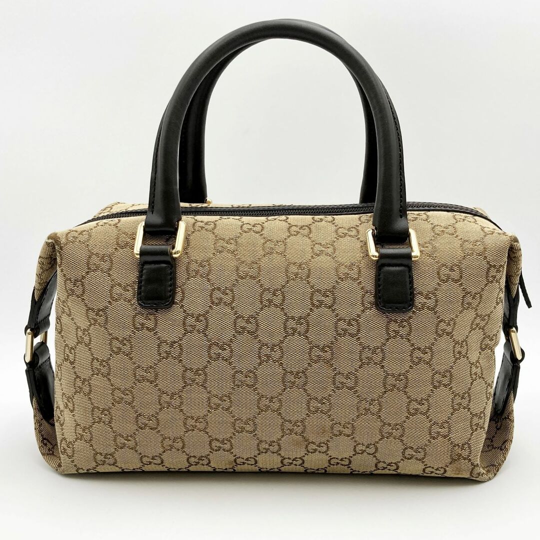 極美品GUCCIグッチ ハンドバッグ ミニボストン GG柄 113009 茶 極美品GUCCIグッチ ハンドバッグ ミニボストン GG柄 113009 茶