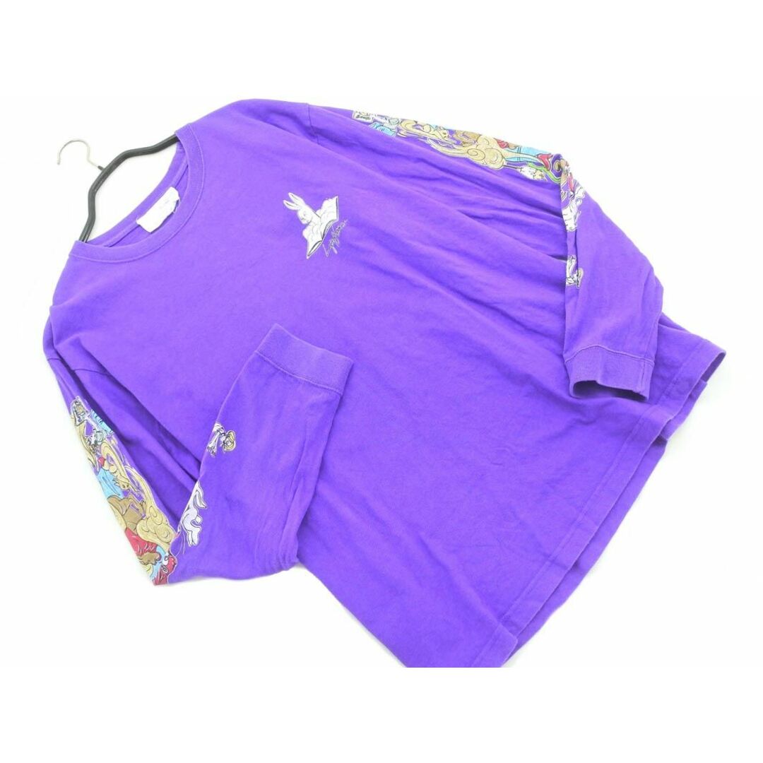 left alone チェックTシャツ ラベンダー