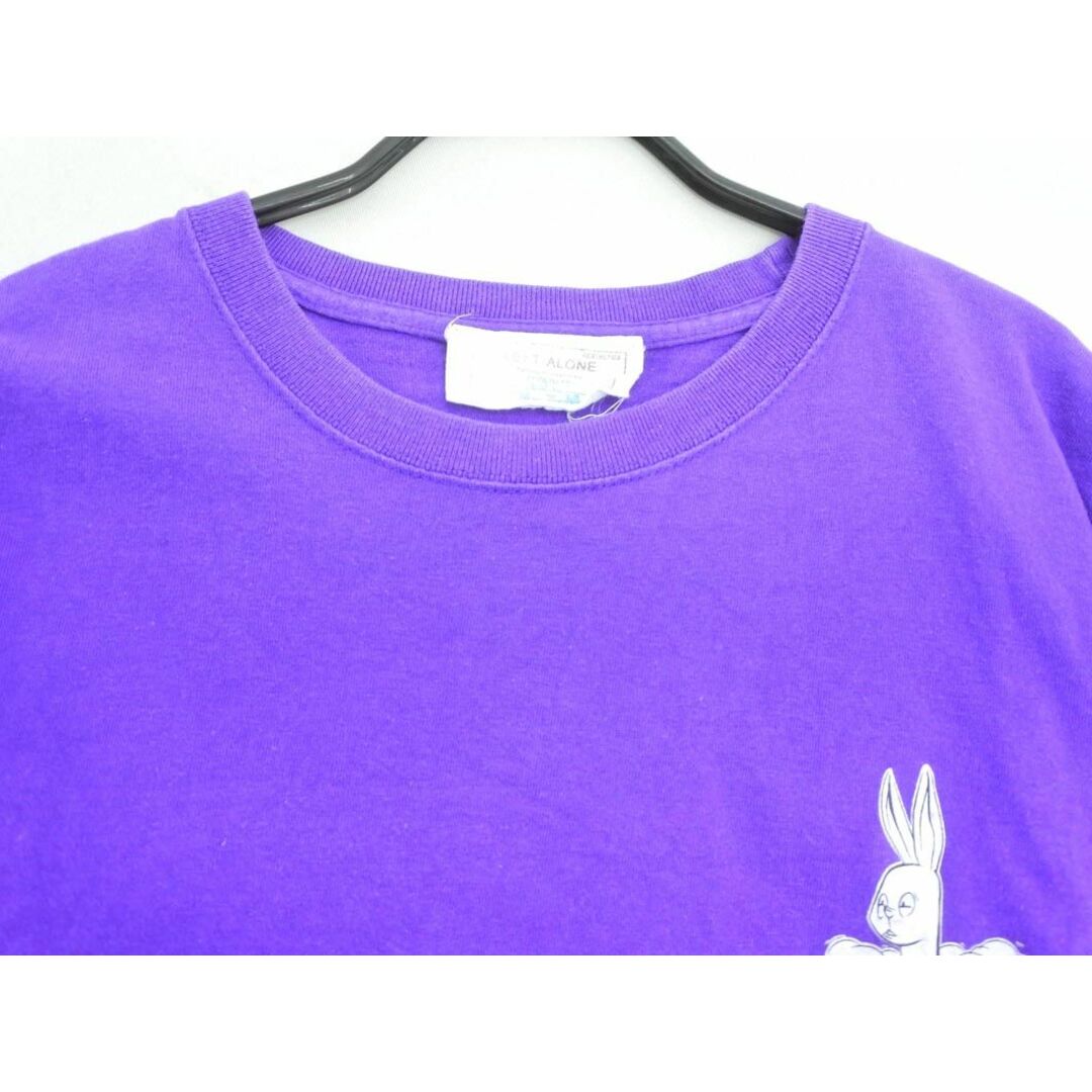 left alone チェックTシャツ ラベンダー