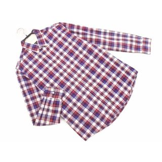 シップス(SHIPS)のSHIPS GENERAL SUPPLY シップスジェネラルサプライ チェック ロングスリーブ シャツ sizeS/紫ｘ紺 ◇■ メンズ(シャツ)