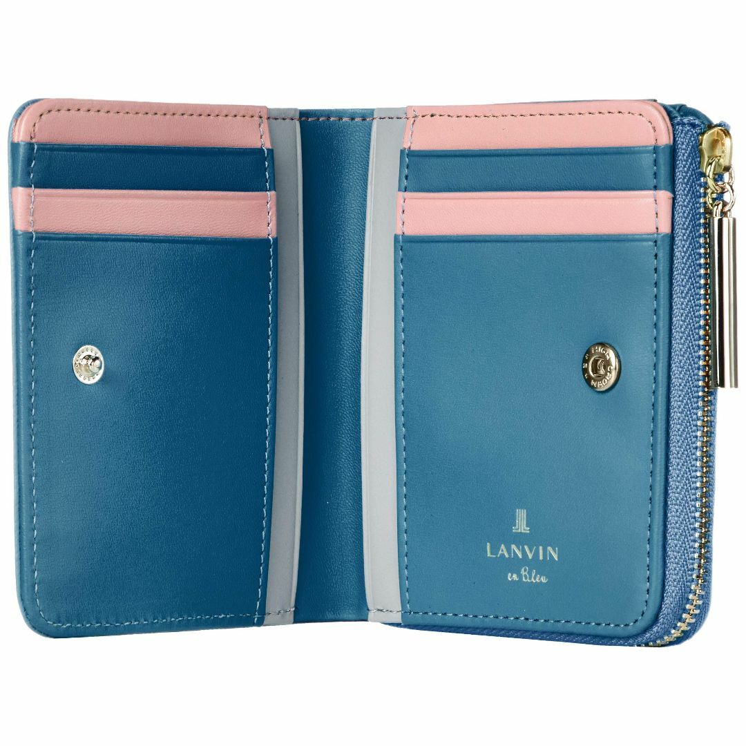 【色: ブルー】[ランバンオンブルー] 折り財布 【新型/新色】 2つ折り財布