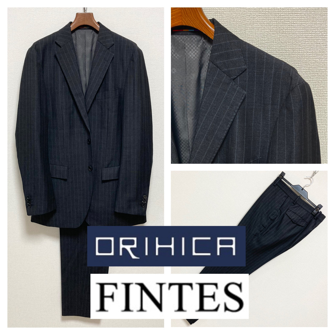 良品■ORIHICA FINTES■チョークストライプ セットアップスーツ A7