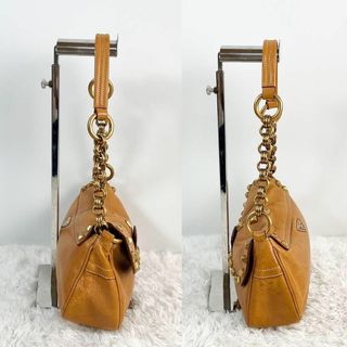 PRADA - プラダ ショルダーバッグ 三角ロゴ チェーン スタッズ