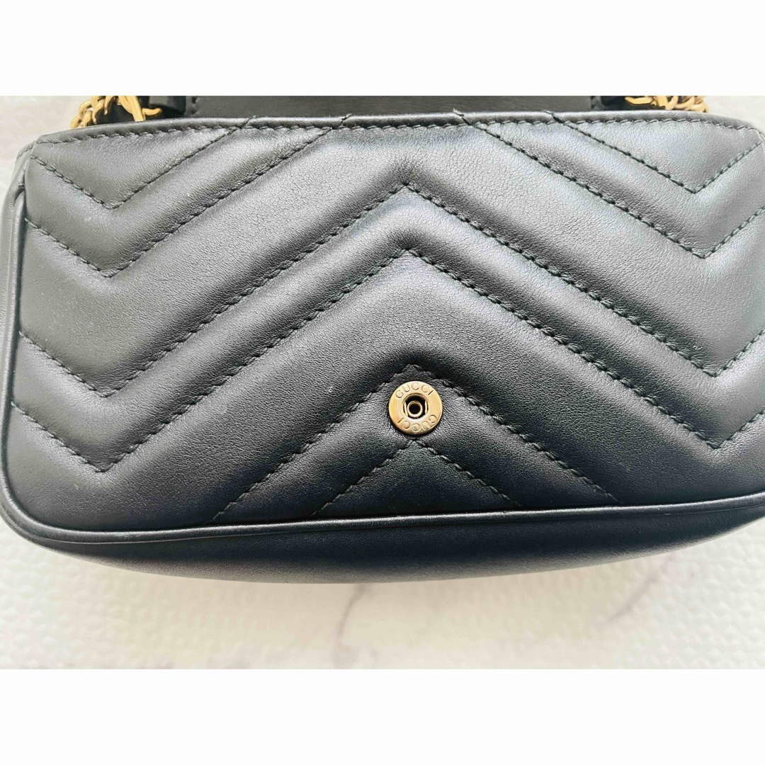 Gucci - 最終価格 GUCCI マーモント キルティングレザースーパーミニ