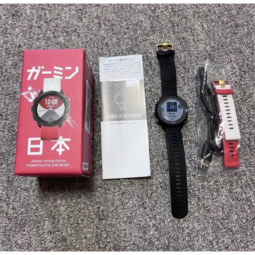 ブラック系ディスプレイ形状ガーミン　GARMIN  ForeAthlete 245 music