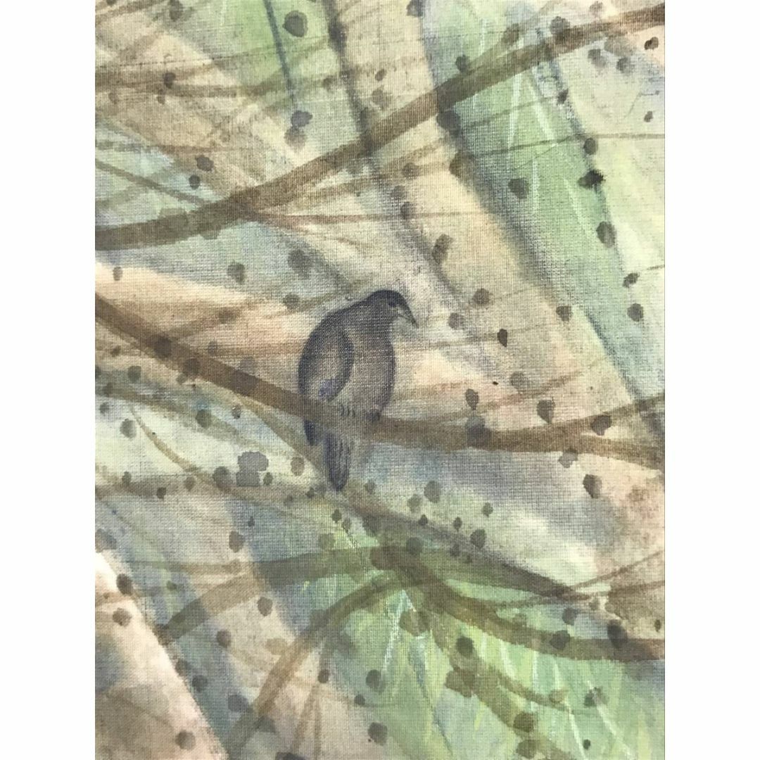 模写】山本梅逸/竹林鳥樹図/花鳥図/山水図/横物/掛軸☆宝船☆AD-7 模写】山本梅逸/竹林鳥樹図/花鳥図/山水図/横物/掛軸☆宝船☆AD-7