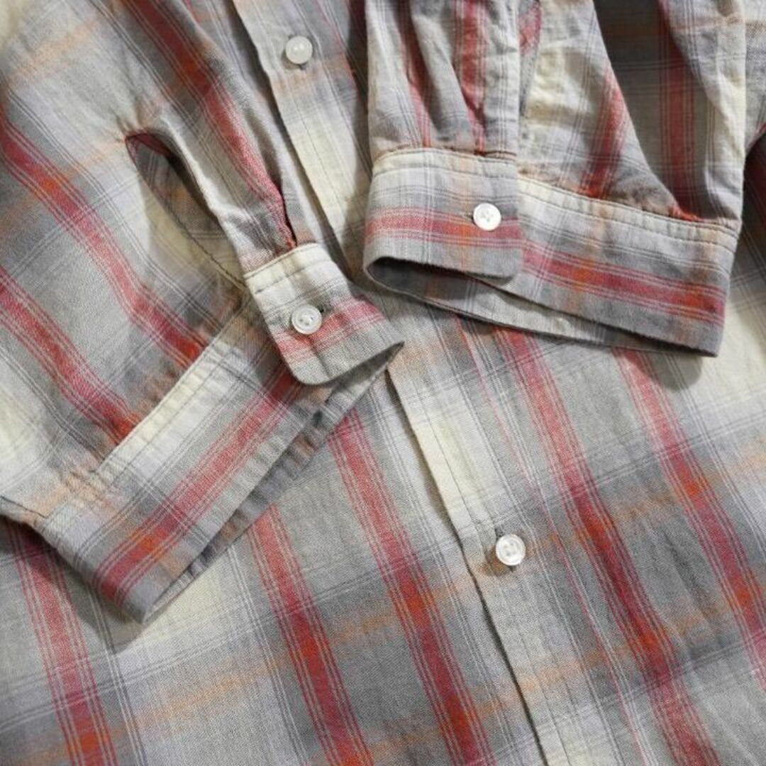 979*美品 ペンドルトン PENDLETON 麻混 チェックロングワンピース