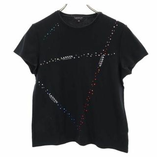 LANVIN parisランバン パール チェーントップス Tシャツ黒