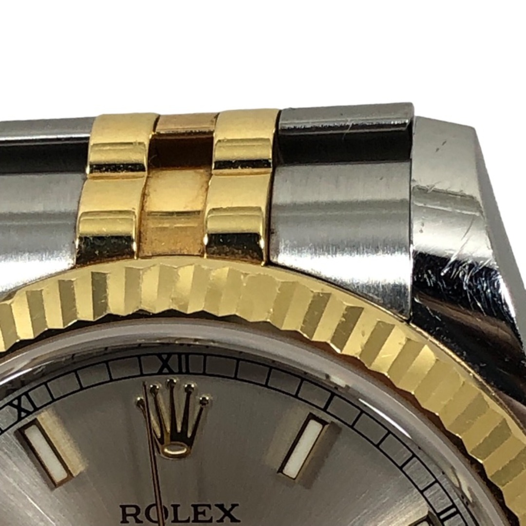 ロレックス ROLEX デイトジャスト36 ランダムシリアル 116233 シルバー文字盤 K18YG/SS 自動巻き メンズ 腕時計