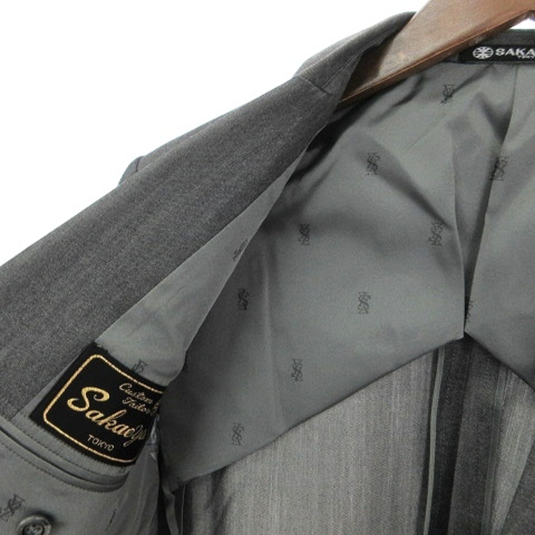 サカエヤ スーツ セットアップ テーラードジャケット ブレザー スラックス 灰色