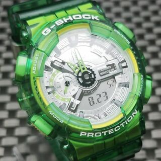 カシオ(CASIO)のG-SHOCK GA-110 キャンディグリーン ベゼル & ベルト [電池新品(腕時計(アナログ))
