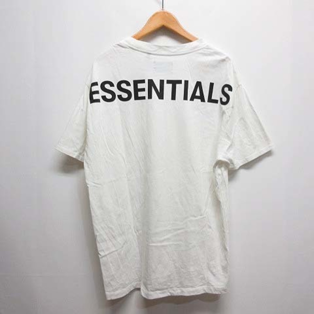 白 S FOG Fear Of God Essentials Boxy Tシャツ