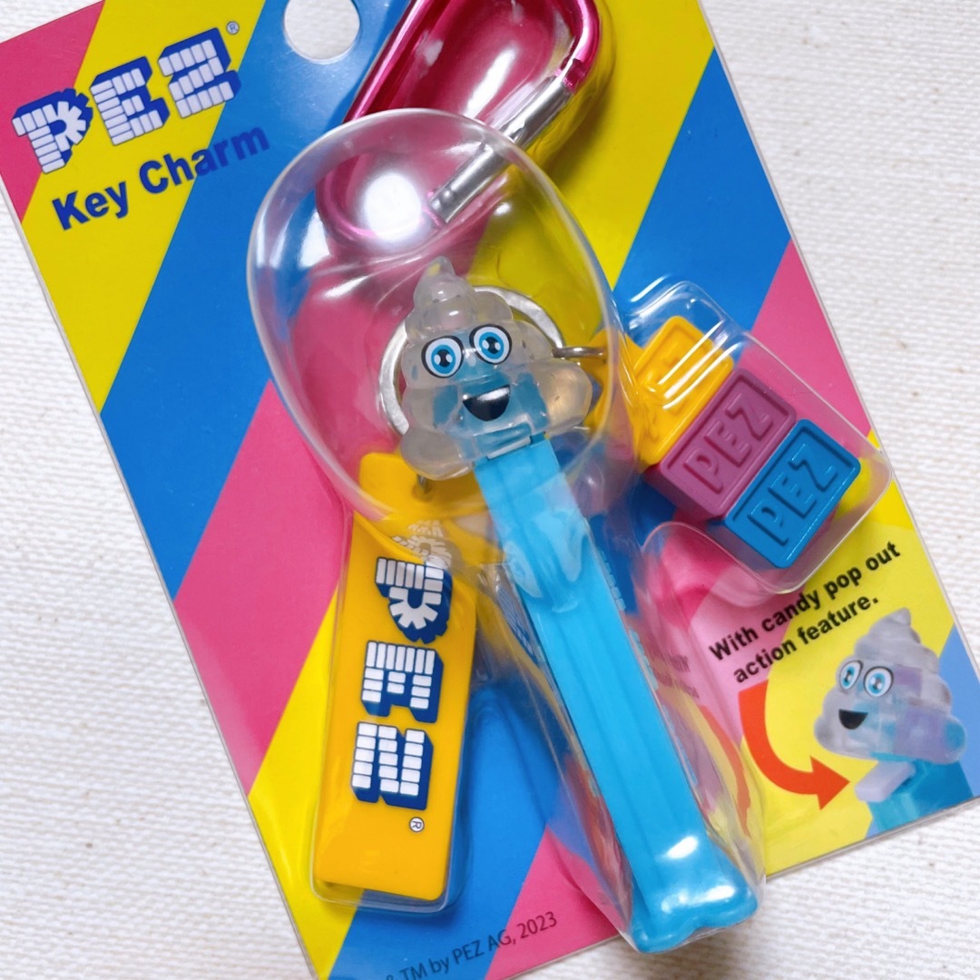 PEZ ペッツ カラビナ キーリング POOP PLAZA限定 プラザ レディースのファッション小物(キーホルダー)の商品写真