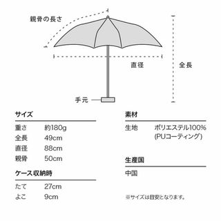 【色: ブラック】Wpc. 日傘 遮光ハワイmini ブラック 折りたたみ傘 レ