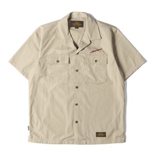 ネイバーフッド(NEIGHBORHOOD)のNEIGHBORHOOD ネイバーフッド シャツ サイズ:S 20SS ロゴ 刺繍 T/C ワーク 半袖 シャツ CLASSIC WORK / EC-SHIRT . SS ベージュ トップス カジュアルシャツ 【メンズ】【中古】【美品】(シャツ)