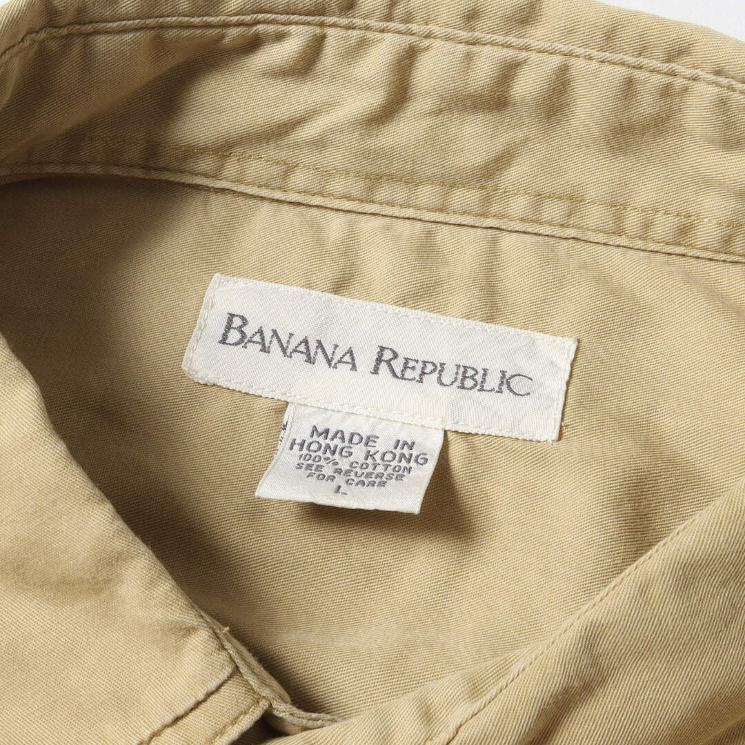 Banana Republic(バナナリパブリック)のBANANA REPUBLIC バナナリ パブリック シャツ サイズ:L コットン 長袖 ワーク シャツ サファリ 90s 90年代 オーバーサイズ ベージュ トップス カジュアルシャツ アメカジ 古着 【メンズ】【中古】 メンズのトップス(シャツ)の商品写真