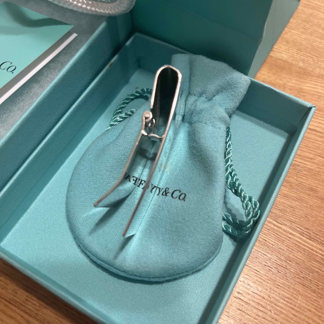 正規レア TIFFANY\u0026CO　ティファニー ウェーブストライプ マネークリップ