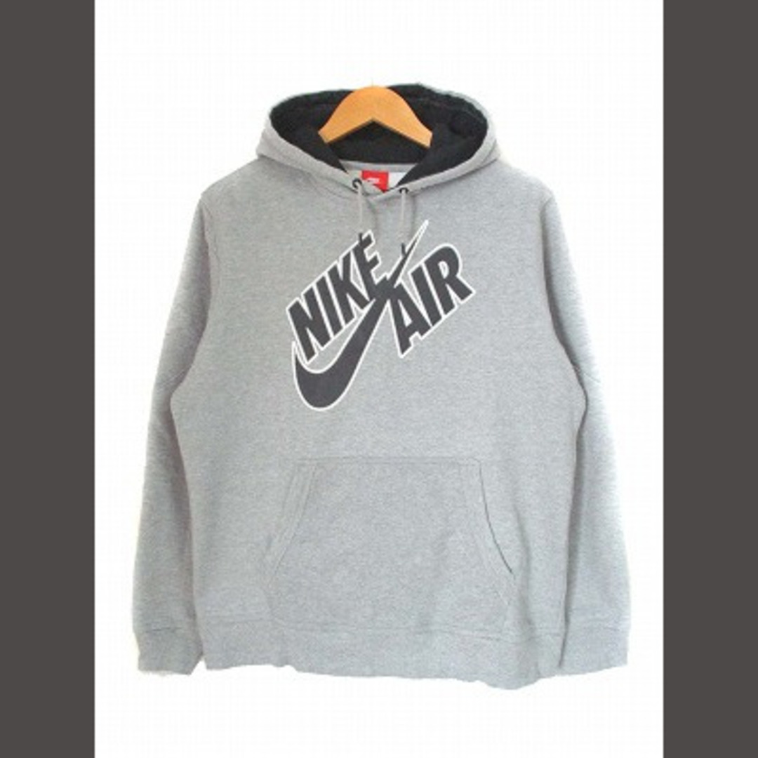 ナイキ NIKE スウェットパーカー プルオーバー ロゴプリント グレー XL | フリマアプリ ラクマ