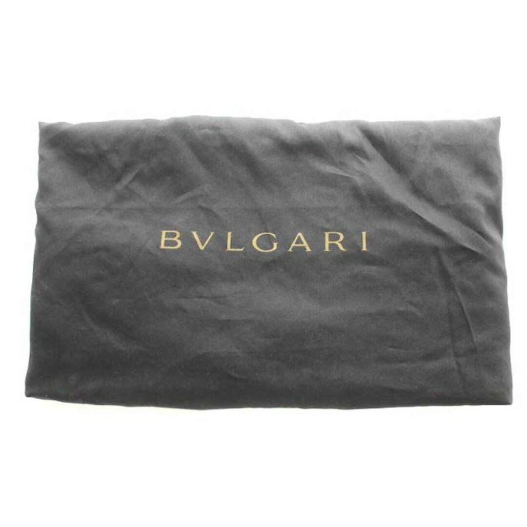 ブルガリ BVLGARI chandra ハンドバッグ レザー ロゴ シルバー色