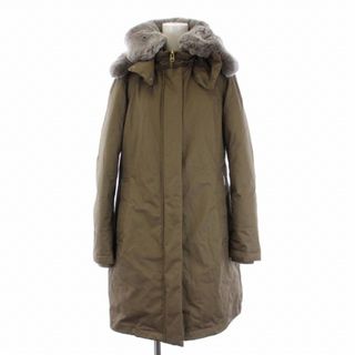 ウールリッチ(WOOLRICH)のウールリッチ ボウブリッジ ラビットファー ダウンコート ロング フード カーキ(ダウンコート)