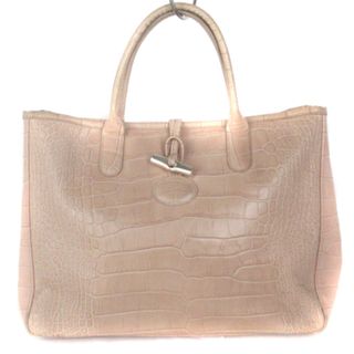 LONGCHAMP - ロンシャン ロゾ トートバッグ 肩掛け 皮革 レザー クロコ