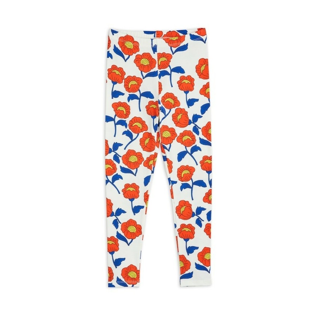 新品 5-7y Mini Rodini Leggings Flowers Redの通販 by やや｜ラクマ