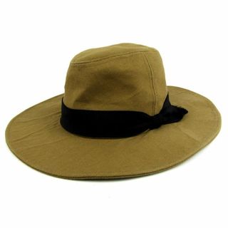 ジルスチュアート(JILLSTUART)のジルスチュアート ハット コットン100% つば広 リボン ブランド 帽子 フリーサイズ レディース ベージュ JILLSTUART(ハット)