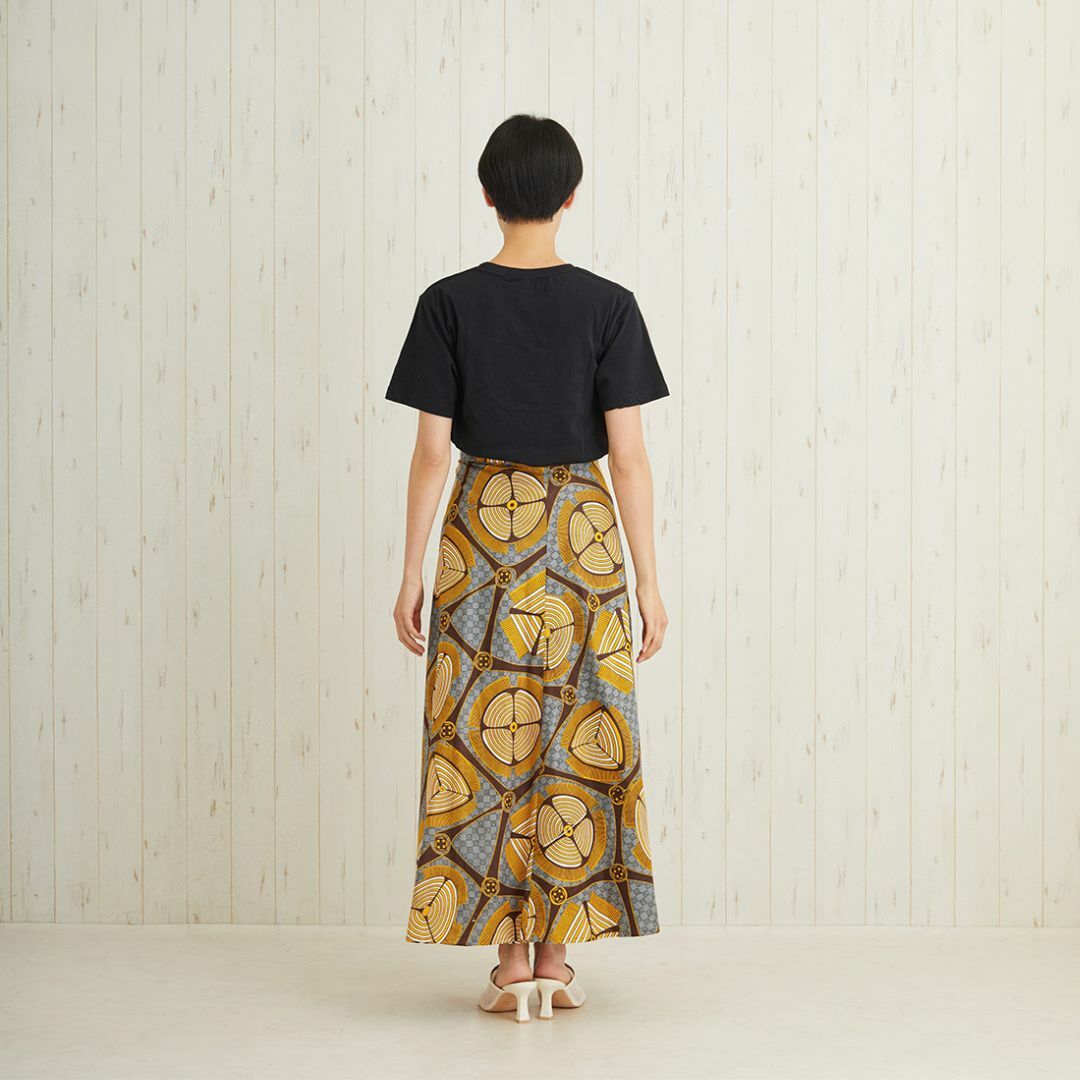 ラップスカート 幾何学アフリカンプレーン●スパイダー レディースのスカート(ロングスカート)の商品写真
