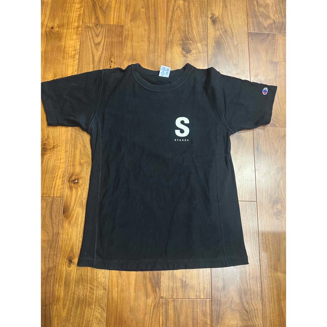 stussy champion Tシャツ ブラック - Tシャツ/カットソー(半袖/袖なし)